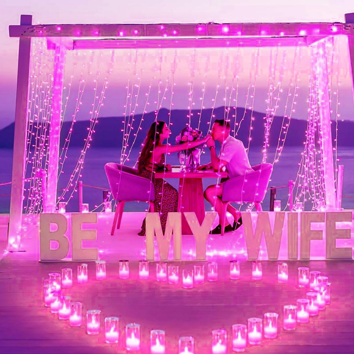 KAQ 240LED Pink String Lights, Waterproof Twinkle Fairy Lights with 8 Modes & Timer for Indoor/Outdoor Use, Model GP-SW290DC0209-IP44