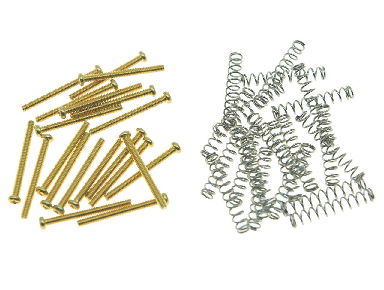 Kaish Pack Of 20 American Thread Humbucker Pickup Height Screws Guitar Humbucker Pickup Screws With Springs For Usa Thread Picku