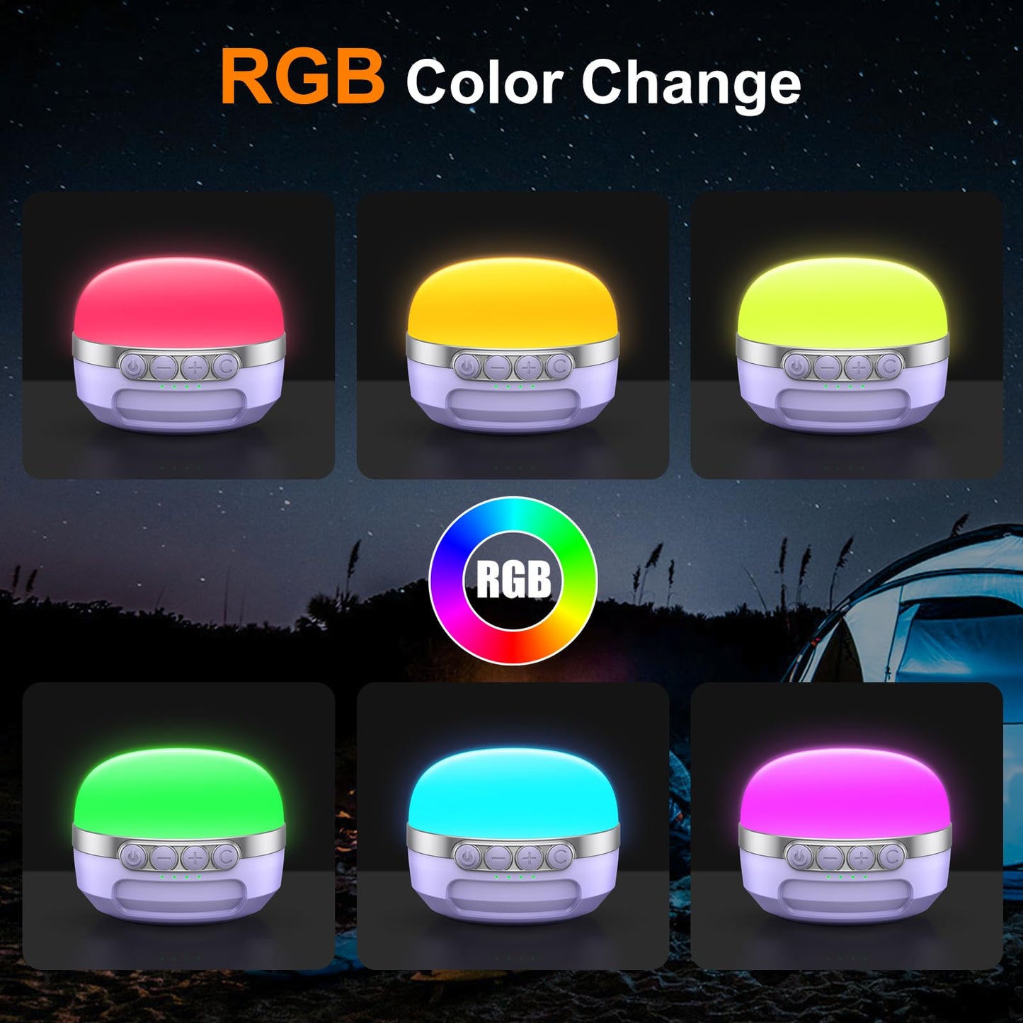 Zmnt Led Camping Lantern Rechargeable 1400Lm  Up To 420H Running Time Camping Tent Rgb Light  10400Mah Emergency Hanging Light For Hurricane  Power Outages  Home  Hiking Violet