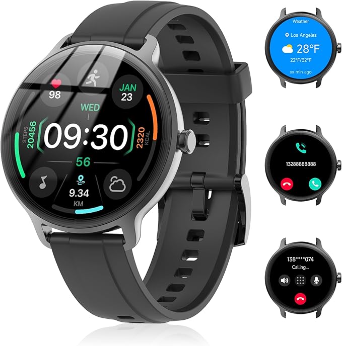 Smart Watch for Men Women(Answer/Make Calls), Smartwatch Built-in AI Voice, 1.27" HD Fitness Tracker with Heart Rate/Slee...