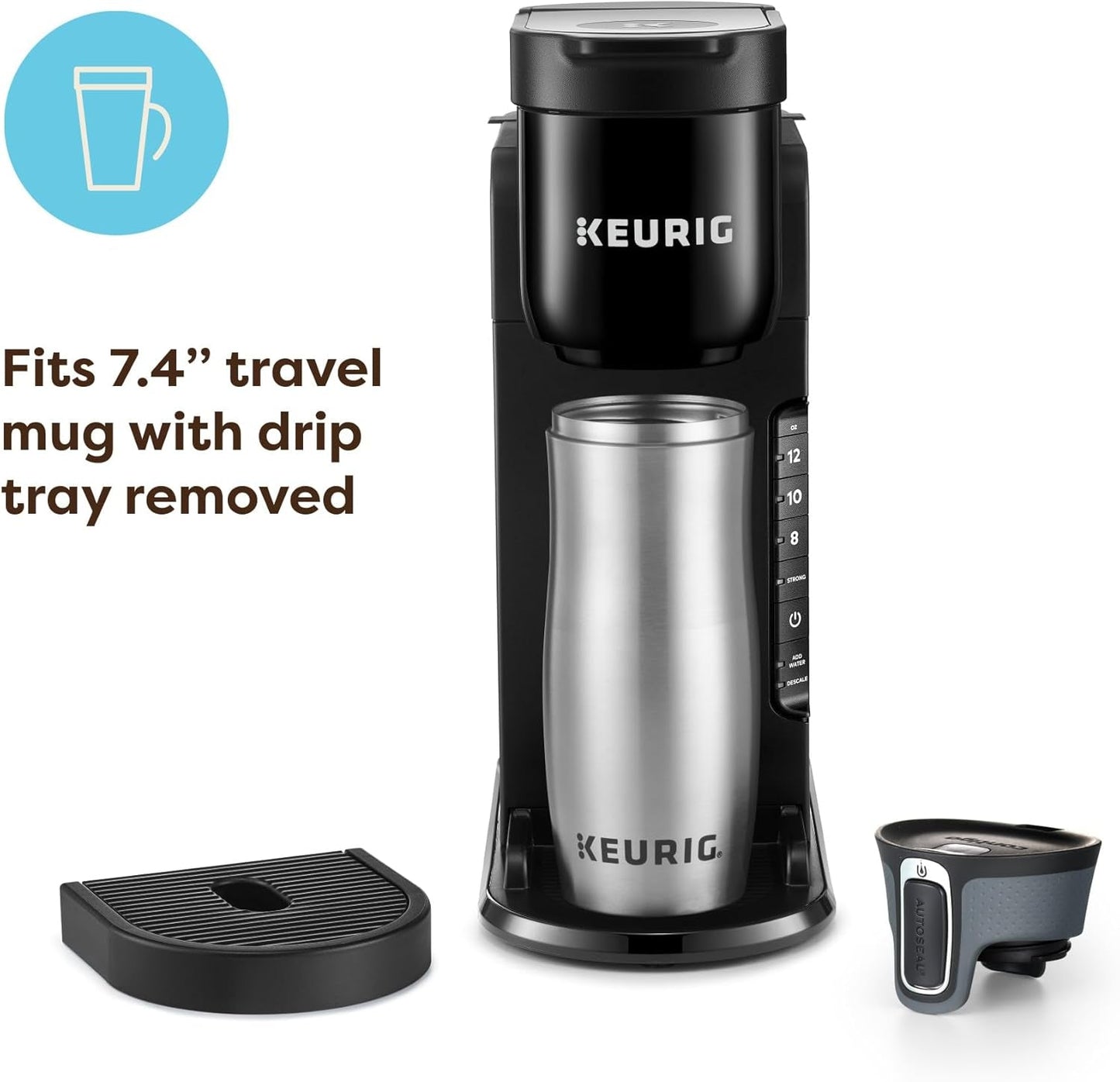 K-Express Single Serve Coffee Maker – Strong Brew Option, 42Oz Reservoir, Sleek Design for Holiday Hosting & Gifting, Black