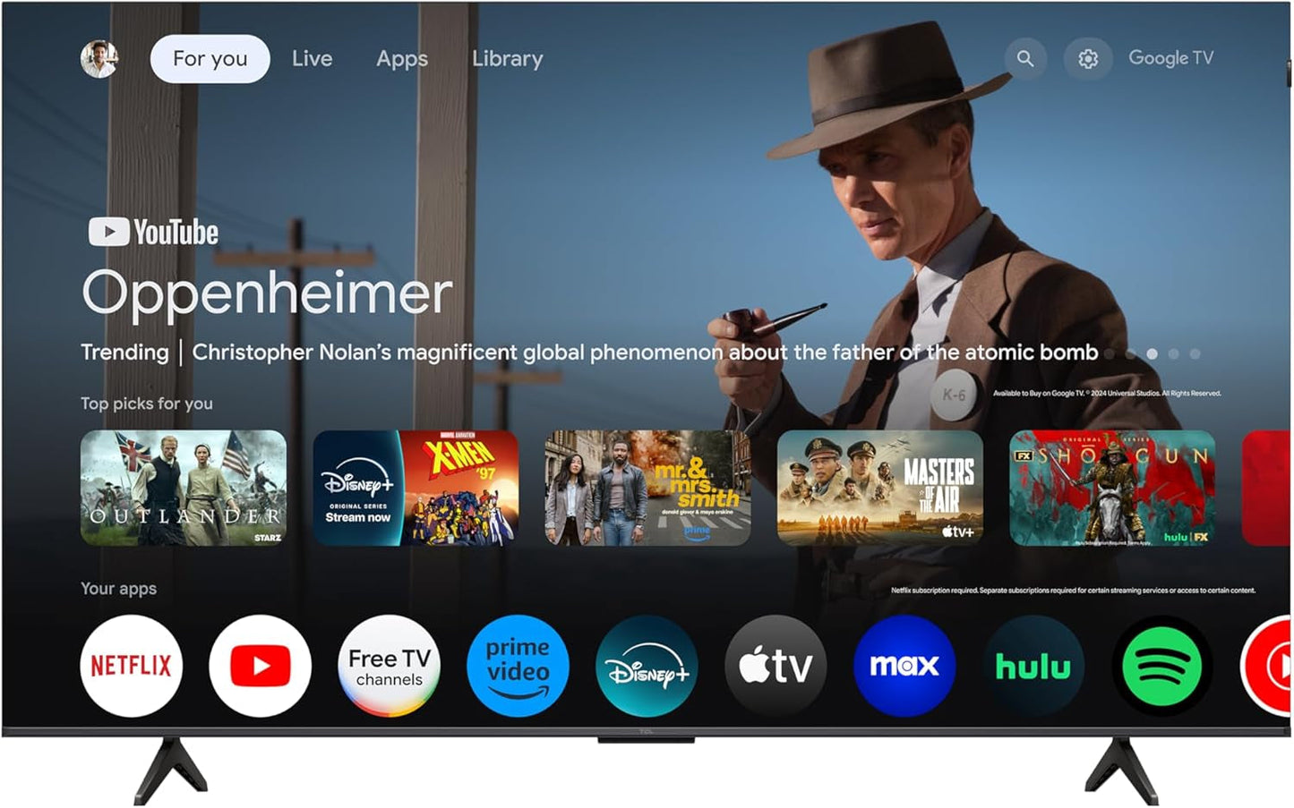 65 Inch Class T7 Series | 4K QLED HDR | 65T7, 2025 Model | 120HZ-144HZ High Brightness Smart Google TV Dolby Atmos Audio | Voice Remote Alexa Gaming Streaming Television