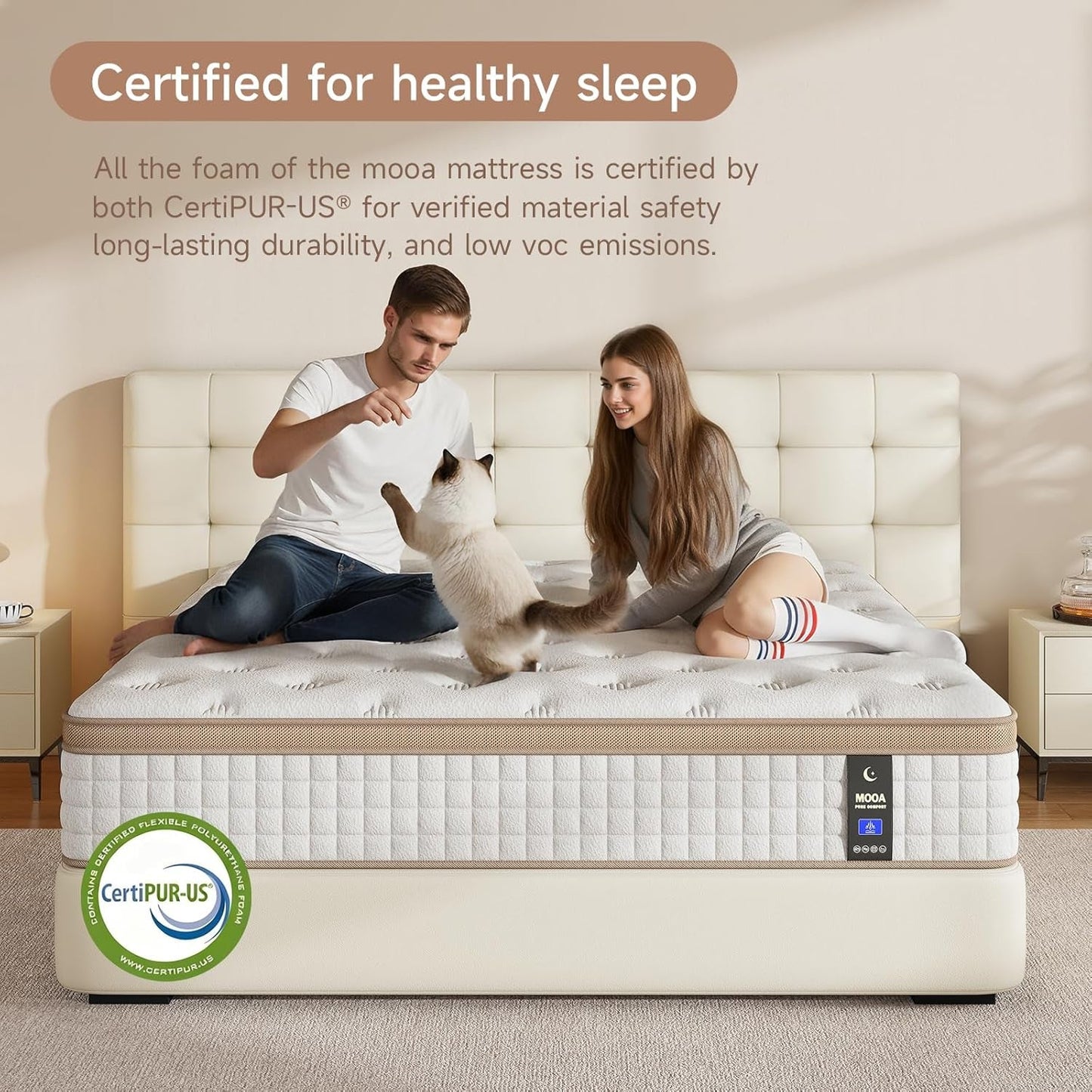 Queen Mattress, 12 Inch Queen Mattresses, Medium Firm Cooling Memory Foam for Hip/Shoulder/Lumbar Support, Individual Springs for Pressure Relief & Motion Isolation, Hybrid Mattress in a Box