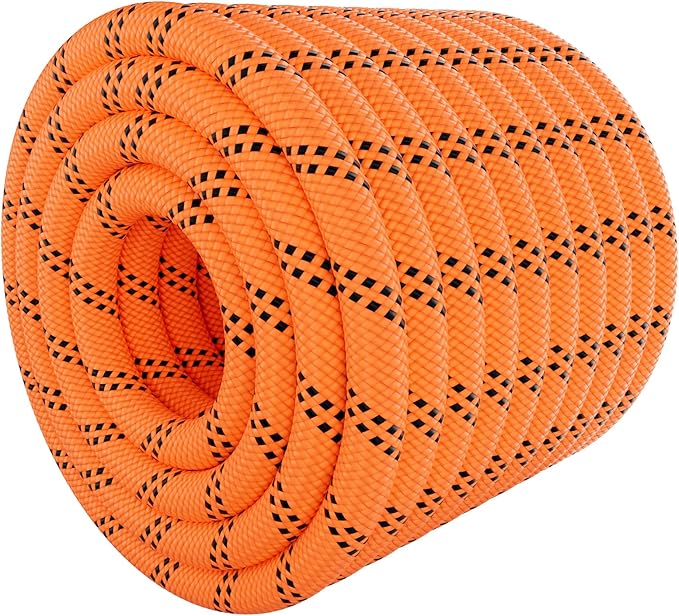 X XBEN Braided Polyester Arborist Rope 3/8 inch X 120ft, 48 Strands, 3430 LBS Breaking Strength Outdoor Rope, Arborist Rig...