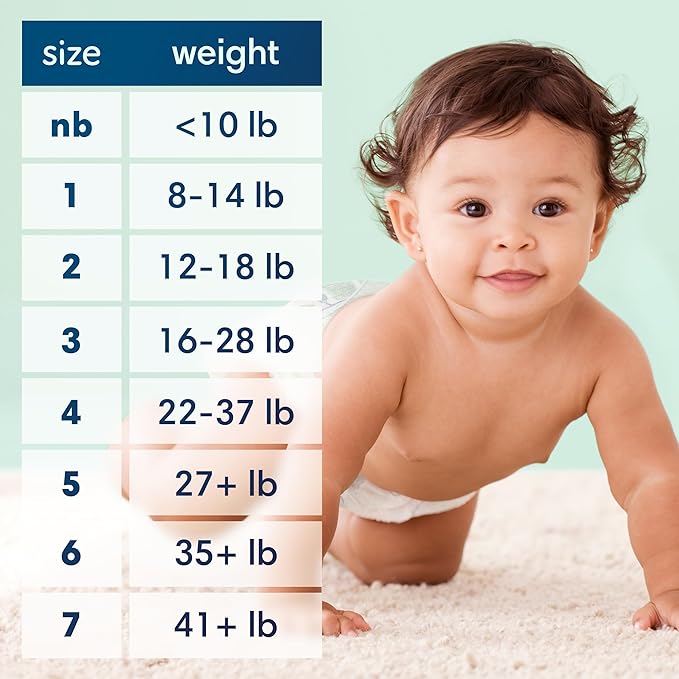 Pampers Pure Protection Baby Diapers, Size 0 (10 lbs ), 128 Count, Up to 100% Leakproof, Premium Plant-based Skin Protection, Hypoallergenic Soft Diapers