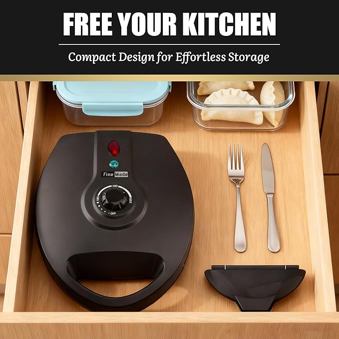 Electric Empanada Maker Machine with Press Mold,Large Dumpling Maker Press,Pierogi Maker Press Machine,Make 4 Psc of 6 Inches Large Empanadas,Jamaican Beef Patties,Calzones,Pocket Pies,Black
