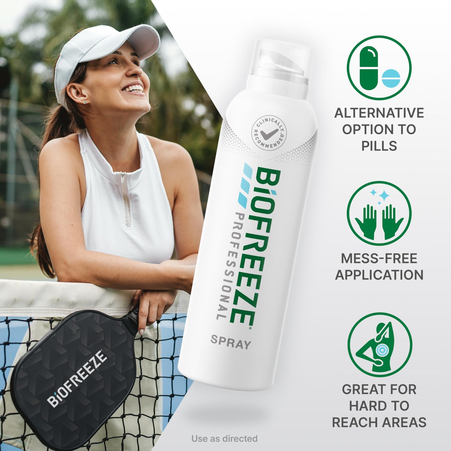 Biofreeze Professional Strength Pain Relief Aerosol Spray, Arthritis Pain Reliever, Knee & Lower Back Pain Relief, Sore Muscle Relief, FSA Eligible, 2 Pack (4 FL OZ Biofreeze Menthol Spray)