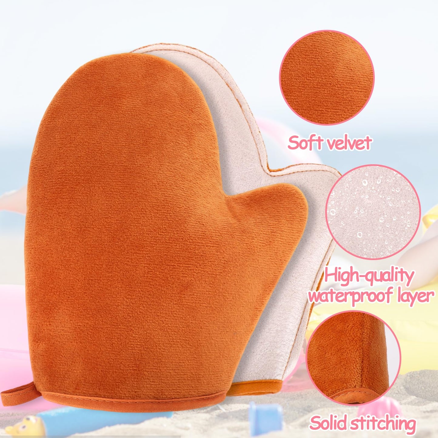Vodolo Sunscreen Applicator for Kids,3PCS Reusability Suns Creen Glove Applicator,Sunscreen Mitt Sunblock Lotion Applicator Brus