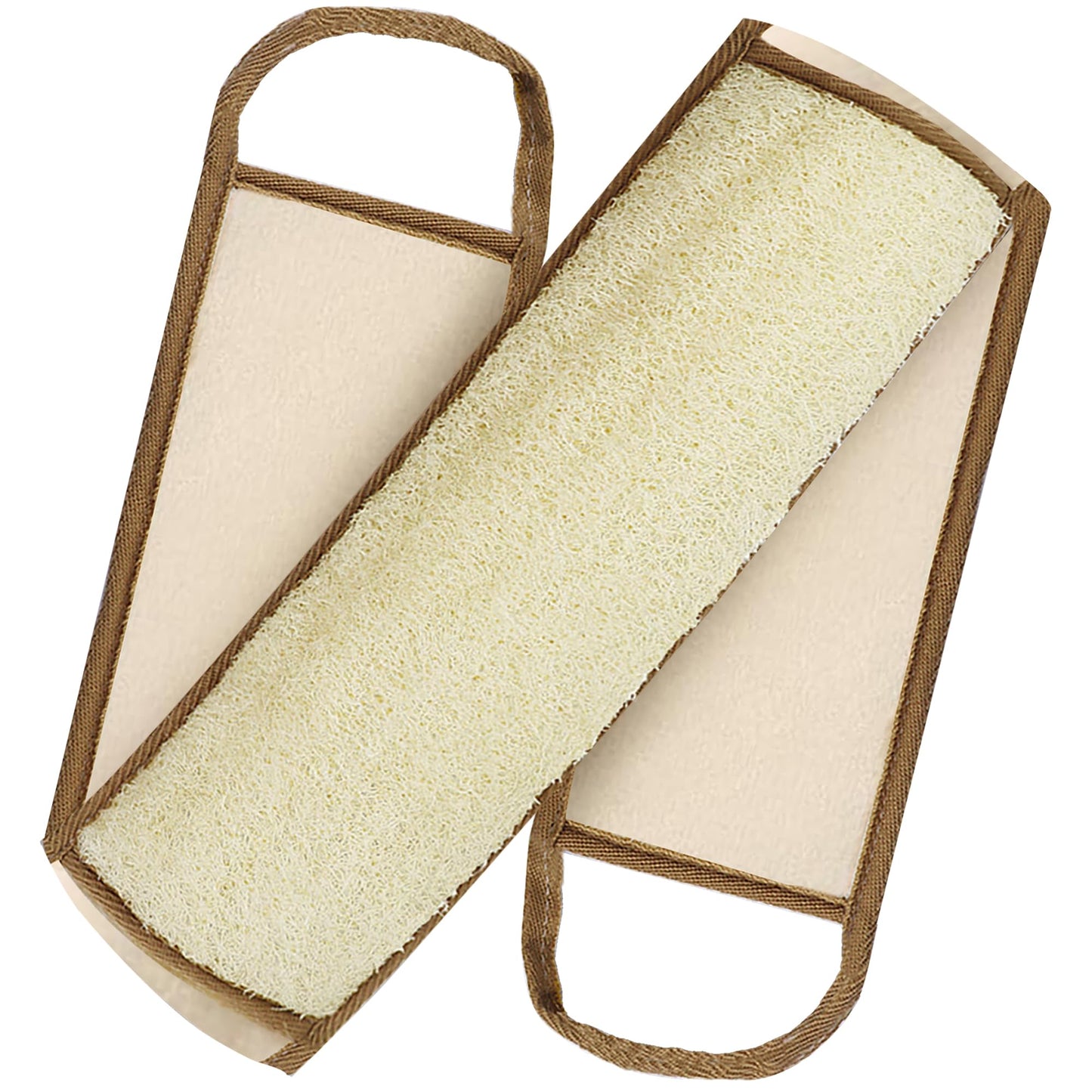 Exfoliating Natural Loofah Back Scrubber Loofah Sponge Back Scrubber for Shower, Deep Clean Your Back & Relax Your Body Bath Sho