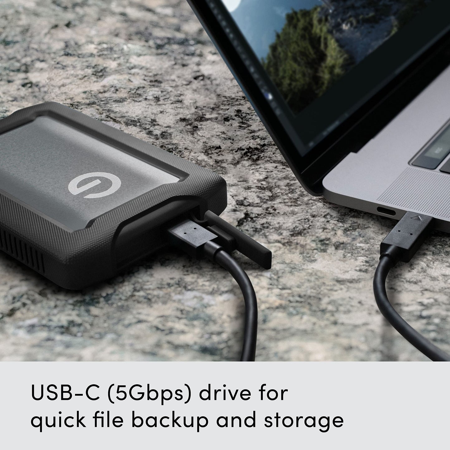 Sandisk Professional 5Tb G-Drive Armoratd - Rugged, Durable Portable External Hard Drive Hdd, Usb-C, Usb 3.2 Gen 1 - Sdph81G-005