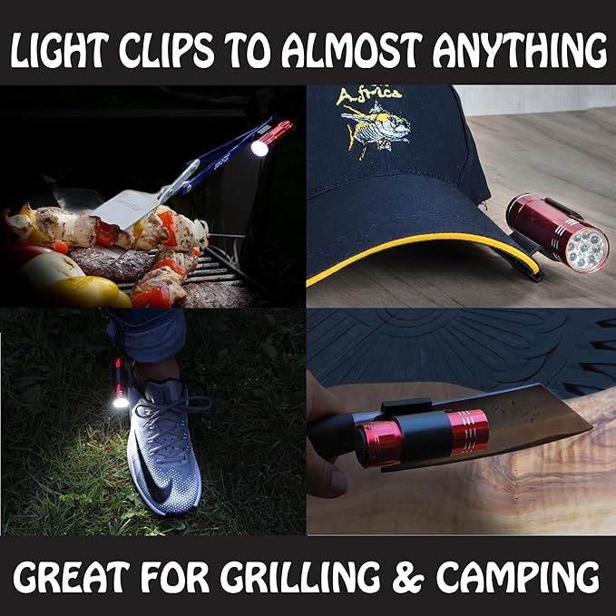BBQ Croc 3 in 1 Barbecue Tool 15-inch with Flashlight - Extra Light Tongs, Spatula and Grill Scraper (Green)