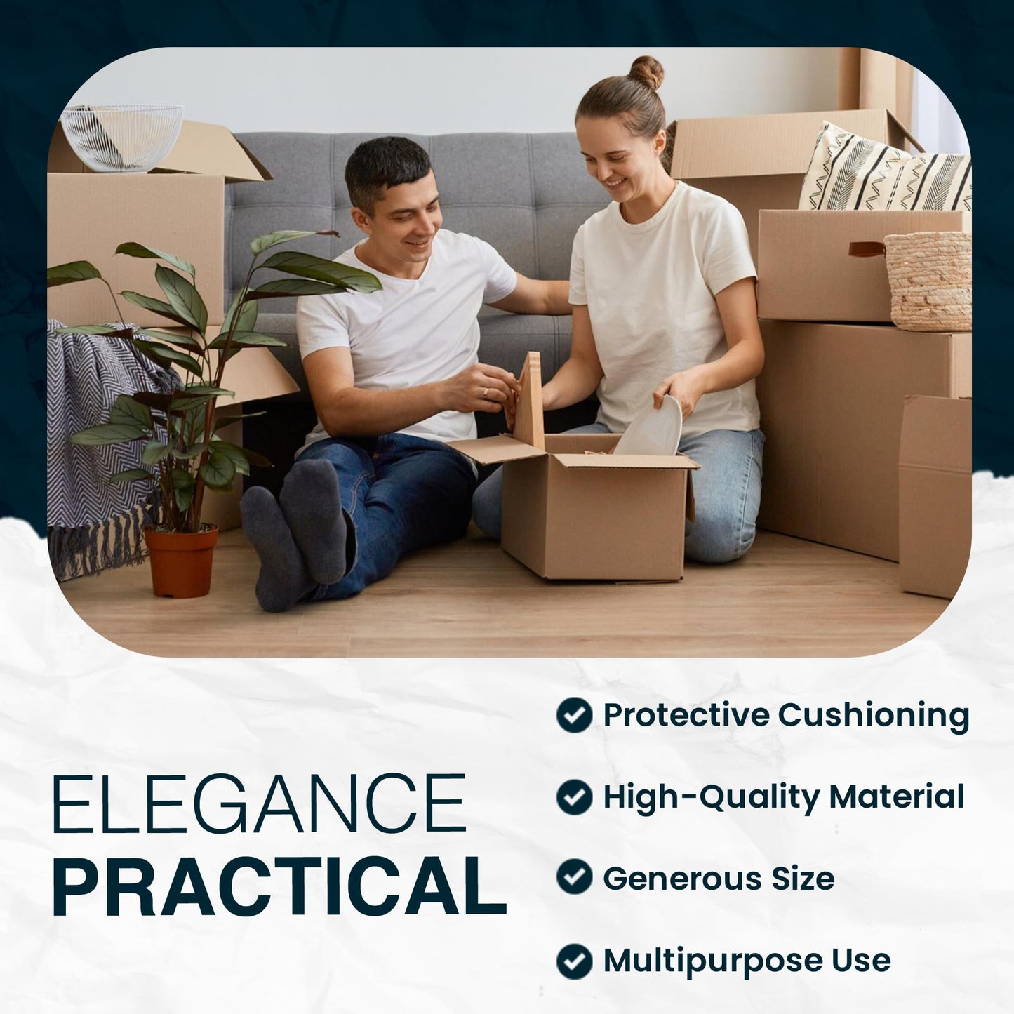 White Bulk Packing Paper Sheets for Moving | 640 sheets | 27" x 17" | 20 lb | Twin Pack | | Newsprint Wrapping Paper Sheets - Must Have in Your Moving Supplies, Packing Materials, Moving Paper Wrap