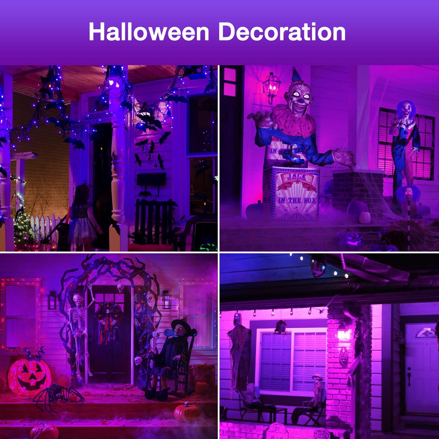Purple Light Bulb  5W (40W Equivalent)  E26 Base A15 Led Purple Bulb  Party Decoration  Porch  Home Lighting  Holiday Lighting  Decorative Illumination  Non-Dimmable  2 Pack