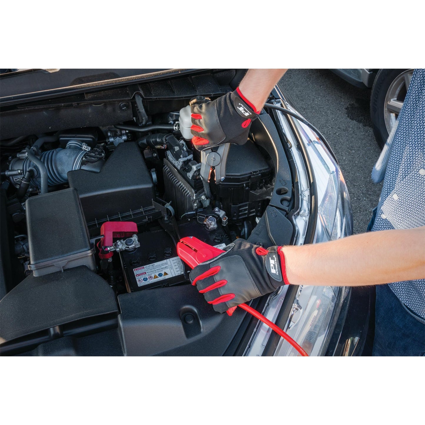 Performance Tool W1675 10Ft 4Ga Lighted Jumper Cables - Tangle-Free, Heavy Duty Clamps, Suitable For Trucks, Suvs, And Other Lar