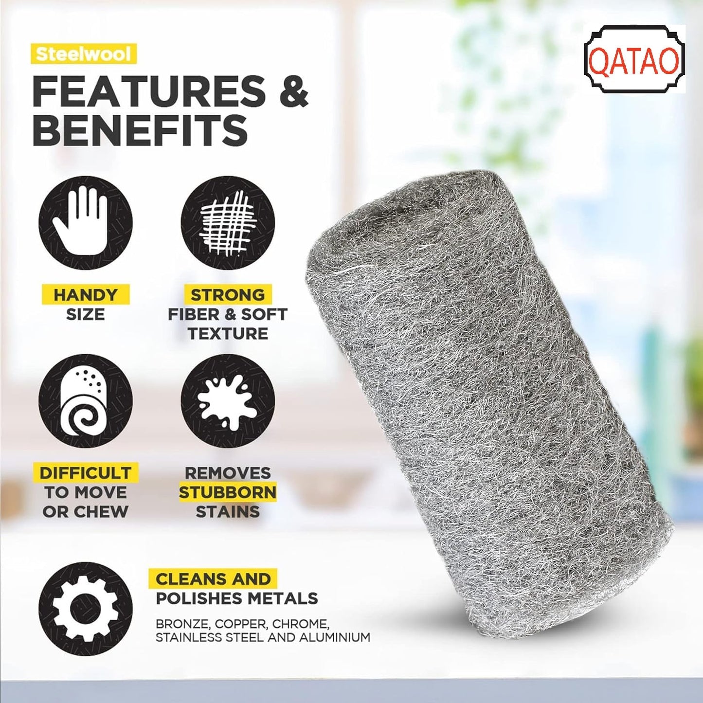 0000 Steel Wool for Mice Control - 40 Pack Fine Grade Stainless Steel Wool for Filling Holes, Rodent Proofing & Home Protection - Metal Wool for Gaps, Wood & Metal Surfaces