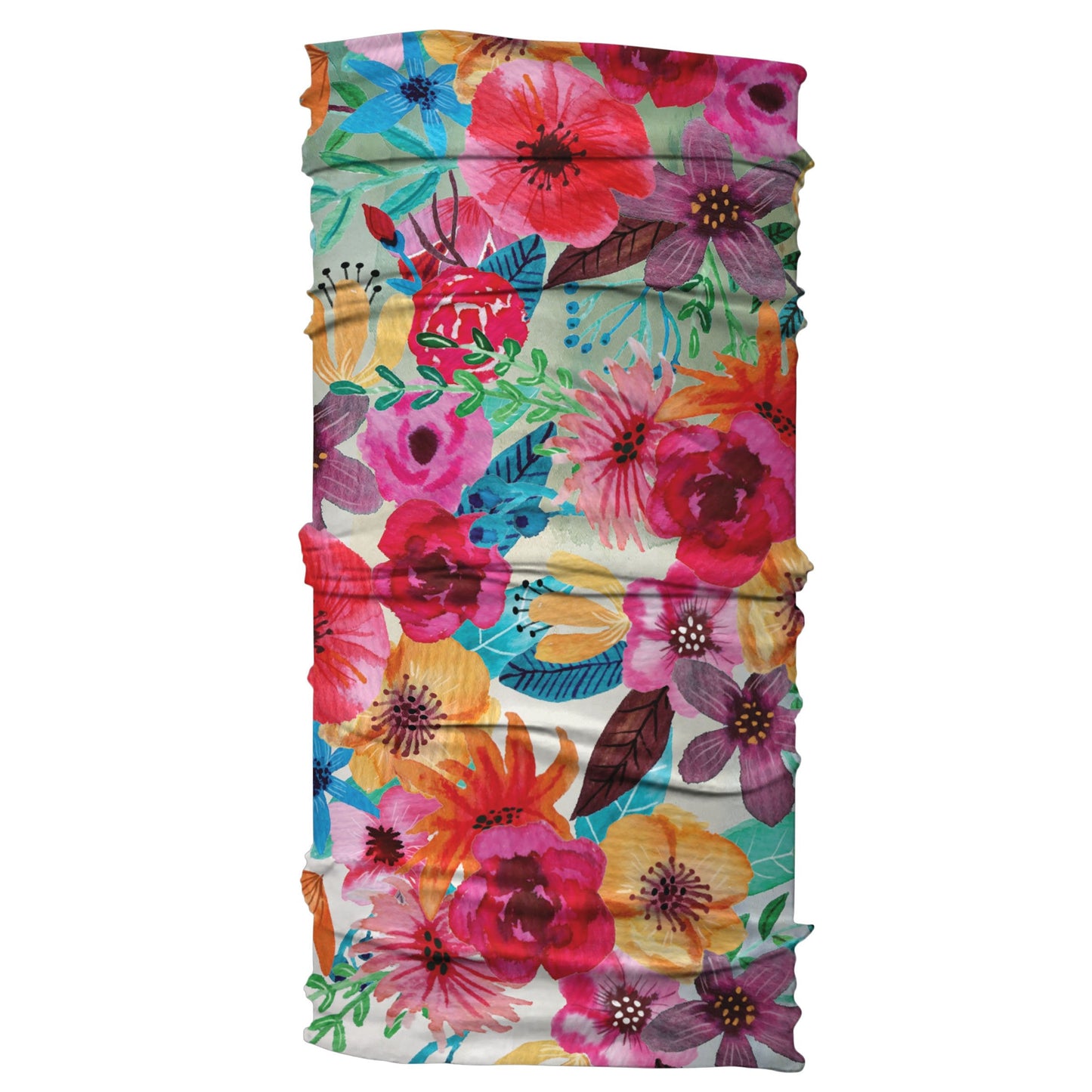 Karma Headband for Women - Wide - Fabric Headband and Stretchy Hair Scarf - Watercolor Floral