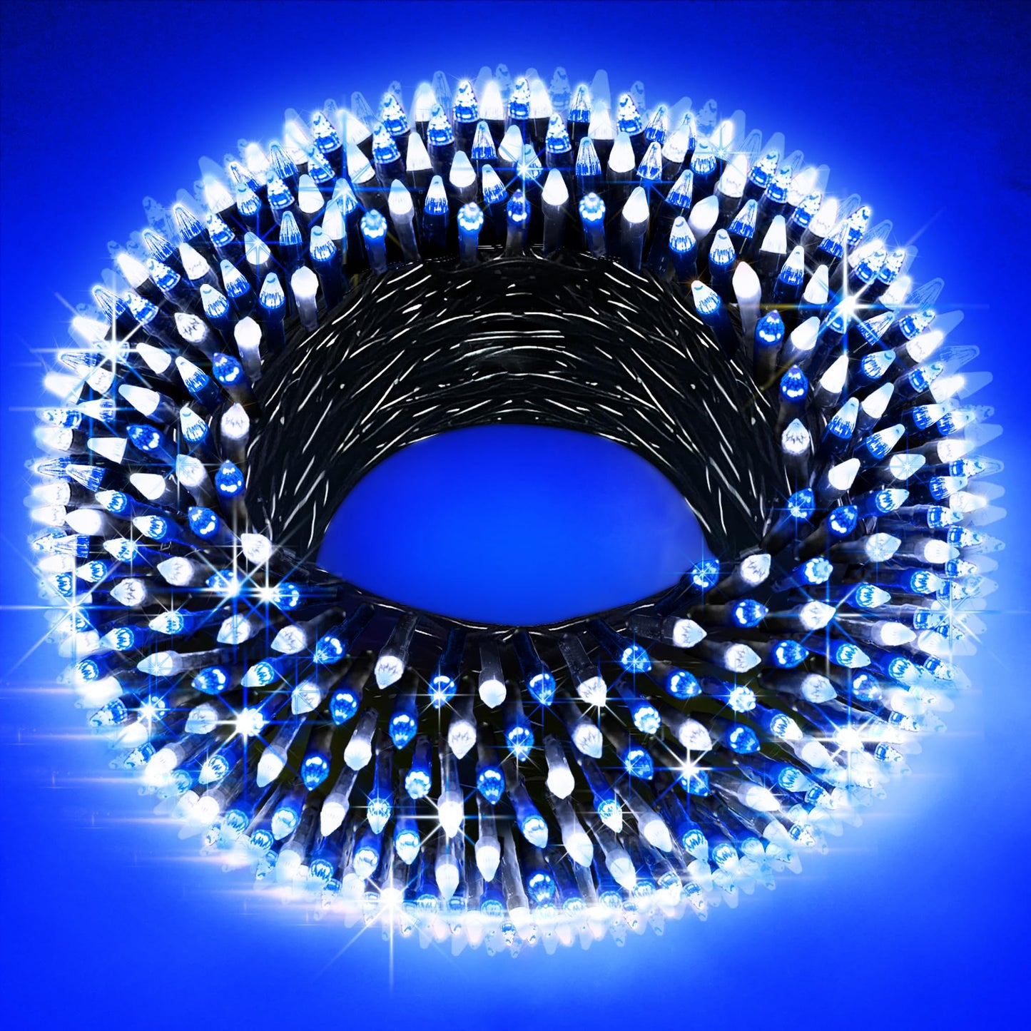 300Led Christmas Lights Indoor Outdoor Use Green Wire  8 Lighting Modes 100Ft Christmas Tree Lights With Timer & Memory  Ip44 Waterproof For Tree Xmas Patio Yard Fence Balcony Garden Blue & Cool White