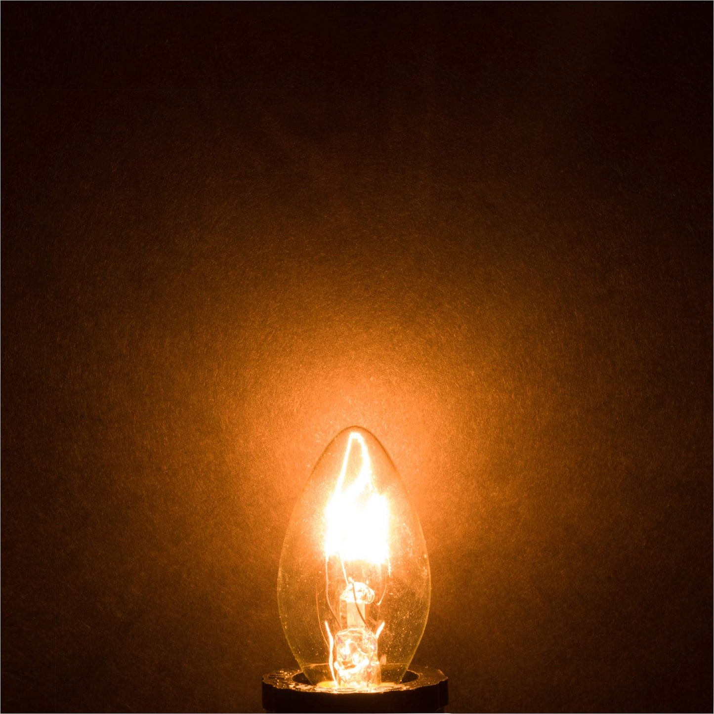 Simba Lighting C7 25W Replacement Bulb (6 Pack) For Himalayan Salt Rock And Basket  Plug In Aromatic Wax Warmer  Night Light  Clear Candle Shape  120V  E12 Candelabra Base  Dimmable  2700K Warm White