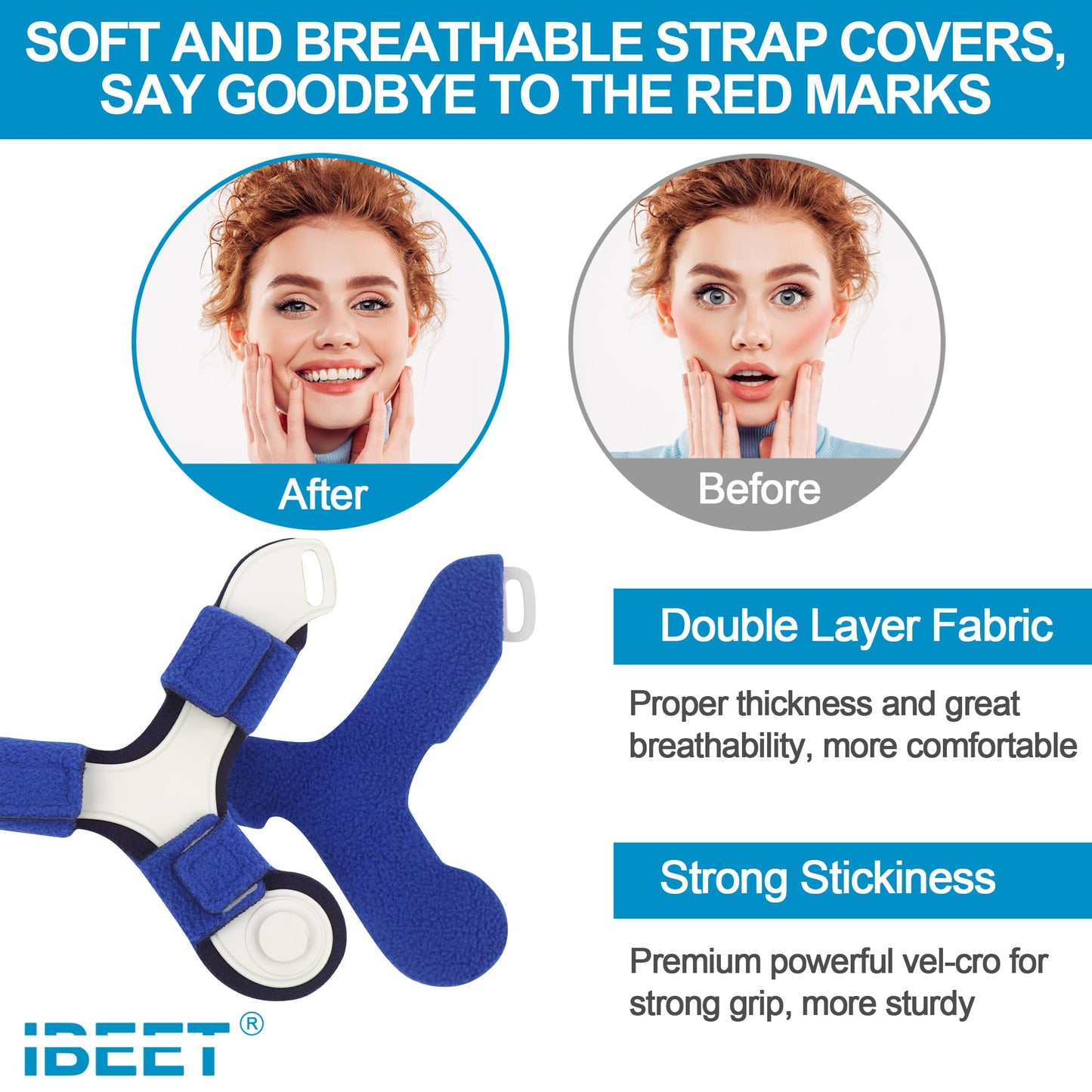Replacement Set for Airfit N20 & for AirTouch N20, Frame Assembly for N20 w/Short Tube & Headgear, IBEET Precise Fit & Secure Seal Replacement Supplies for N20