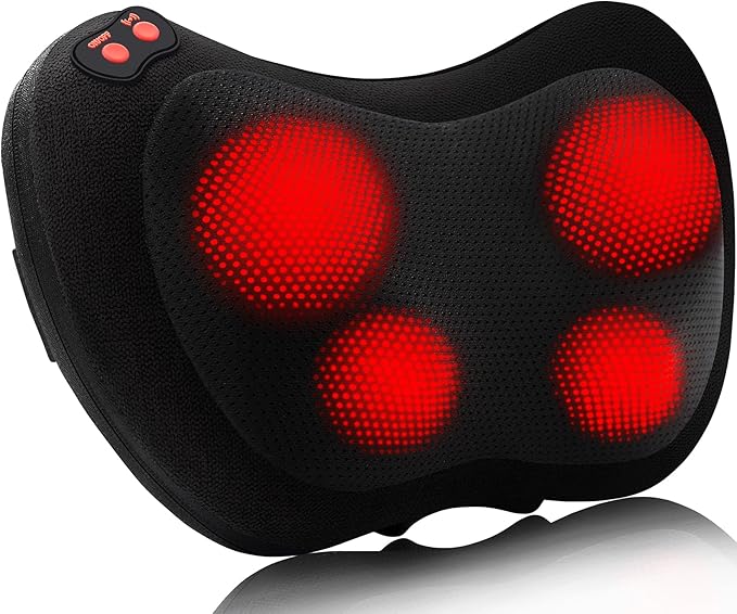 Papillon Back Massager with Heat,Shiatsu Neck Massager Pillow for Back,Neck,Shoulder,Foot & Lower Back Pain Relief,Electri...