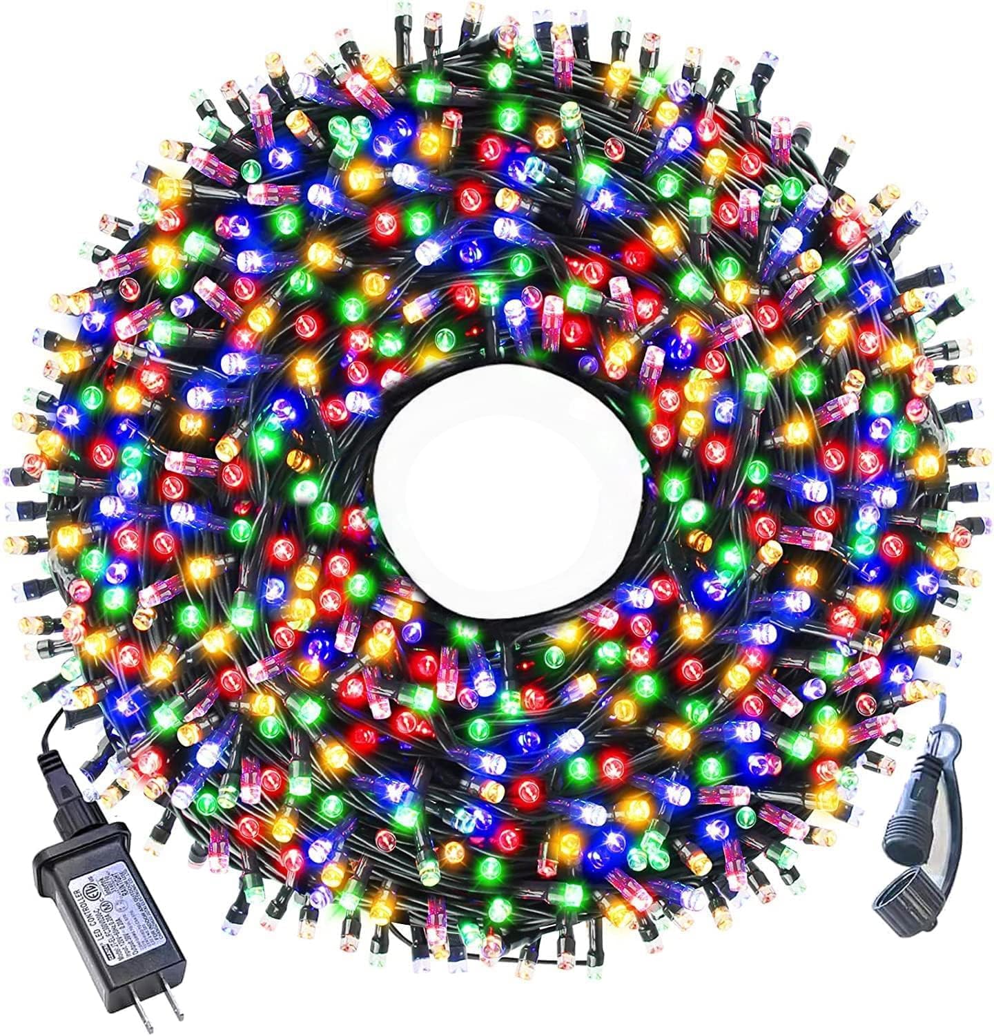 Realization 500 LED Christmas Tree Lights - 180FT, 8 Modes, Waterproof, Multicolor, Model YLS1000WD01
