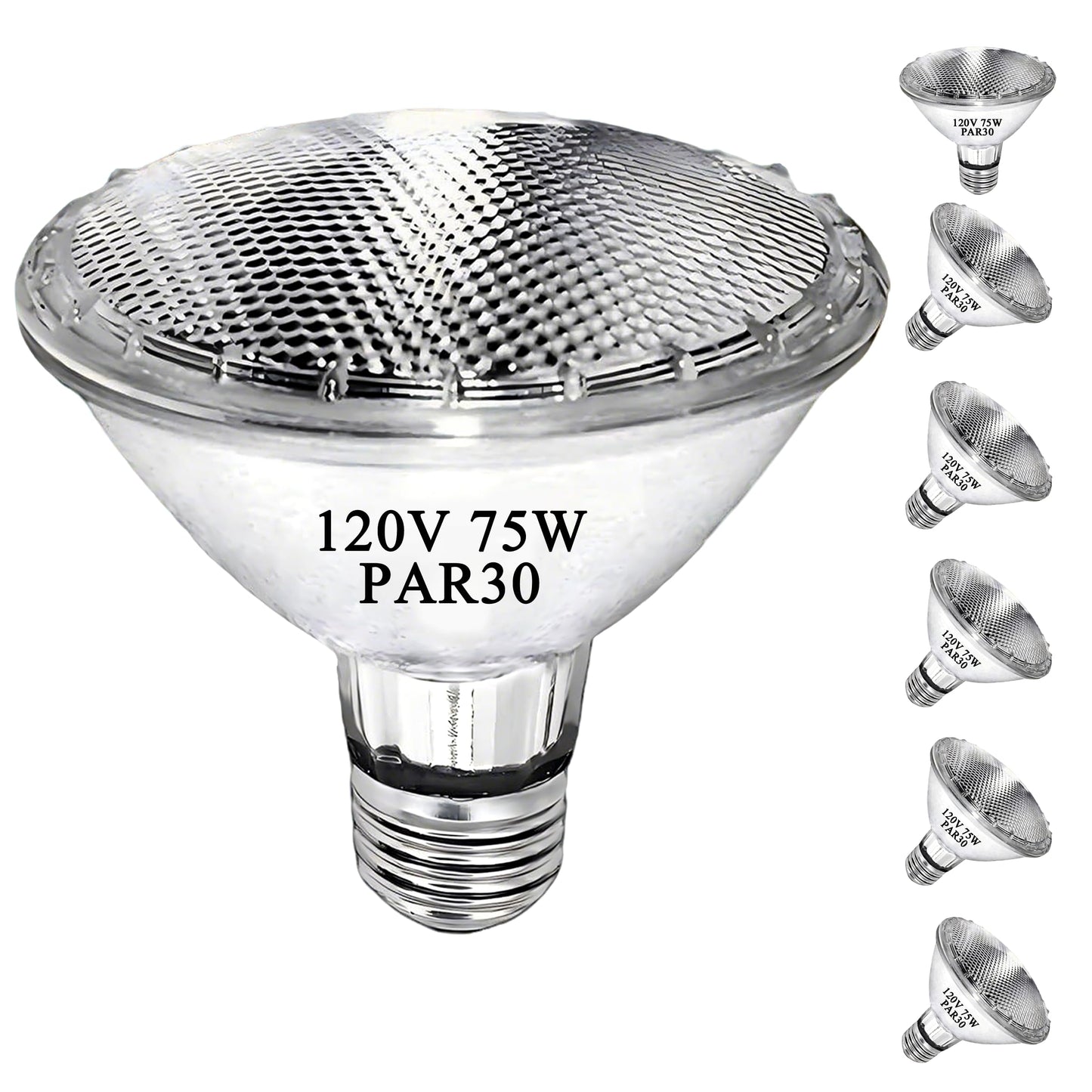 Misdood Par30 Short Neck Halogen Flood Light Bulbs  120V 75W Par30 Light Bulb  Dimmable  High Output  E26 Medium Base  2700K Warm Lighting  3000 Hours For Recessed Light Bulb(6 Pack)