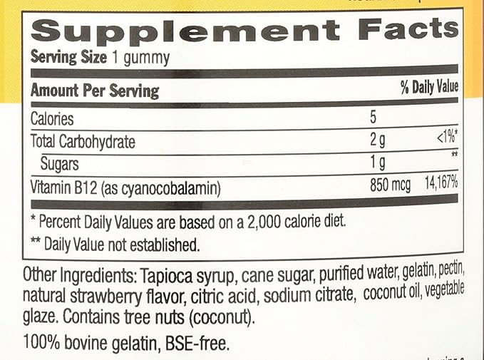 Country Life Gummies 850 Mcg 60 Chw B12, 60 CT