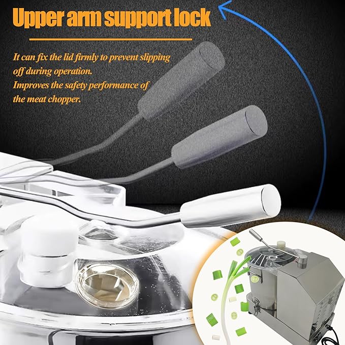 Food Processor Electric Vegetable Chopper Meat Grinder 12L Stainless Steel Vegetable Blender Meat Cutter Adjustable Speed Commercial Food Chopper 110V