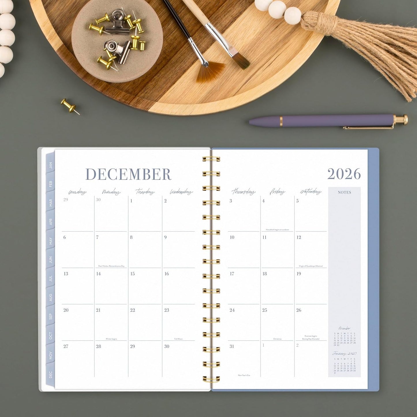 Cambridge 2026 Planner by Leah Bisch, Weekly & Monthly, 5.5" x 8.5", Small, Stripe (LB42-200-26)