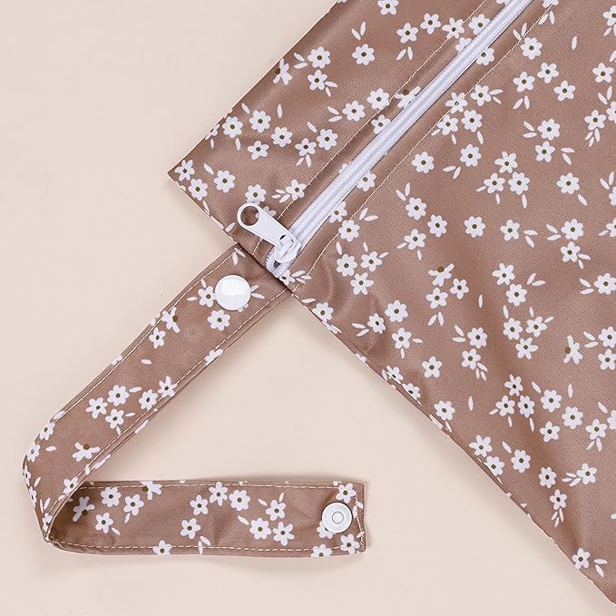 HappyFlute 2pcs Waterproof Bag Set - Cactus & Animal Pattern Wet/Dry Bag for Towels, Diapers, Swim & Beach Use, 10.2x14.4 inches