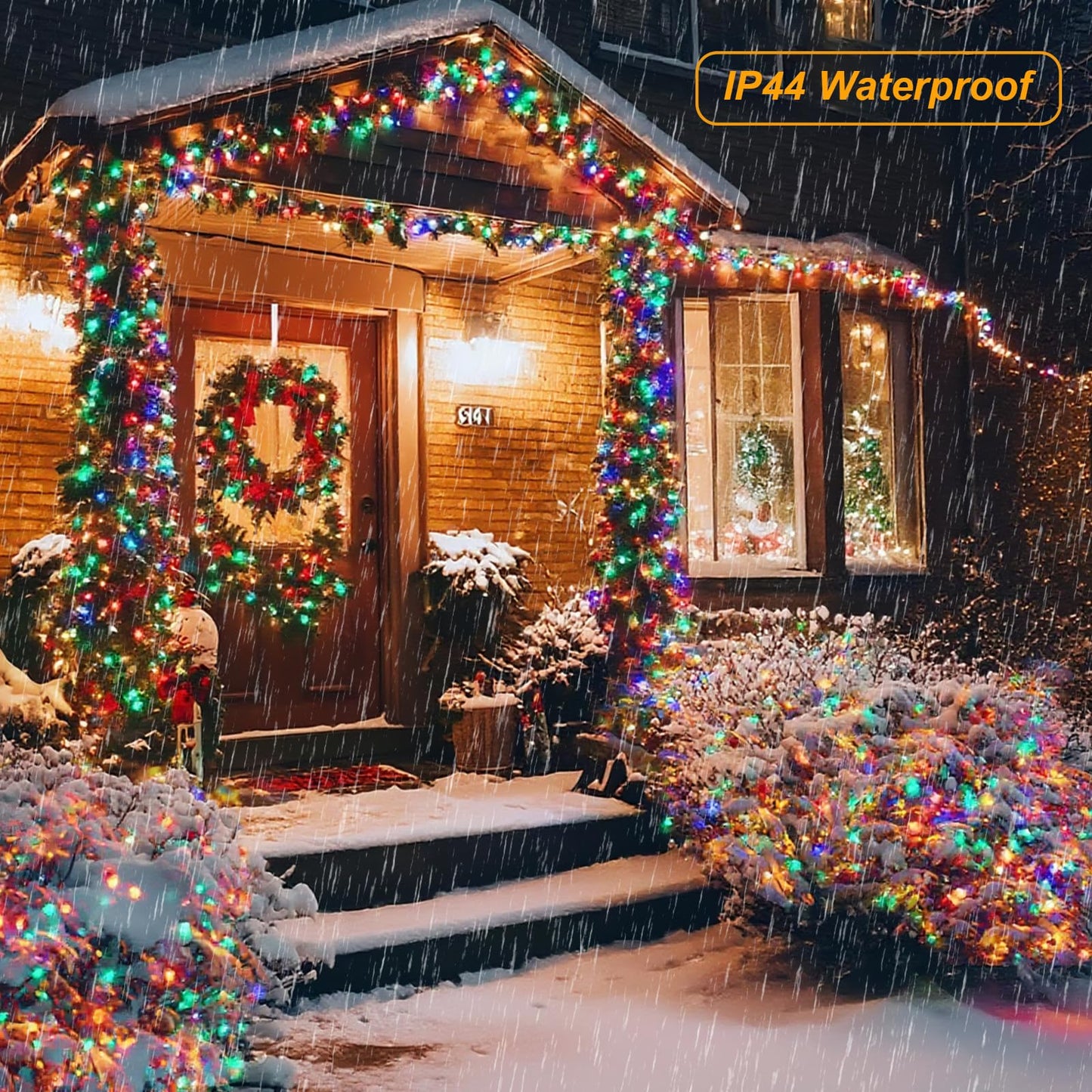Cool White String Lights Battery Powered  2 Pack Total 66.6 Ft 200 Led Christmas String Lights Indoor Outdoor Decoration  Twinkle Fairy Light For Party Xmas Tree Decor