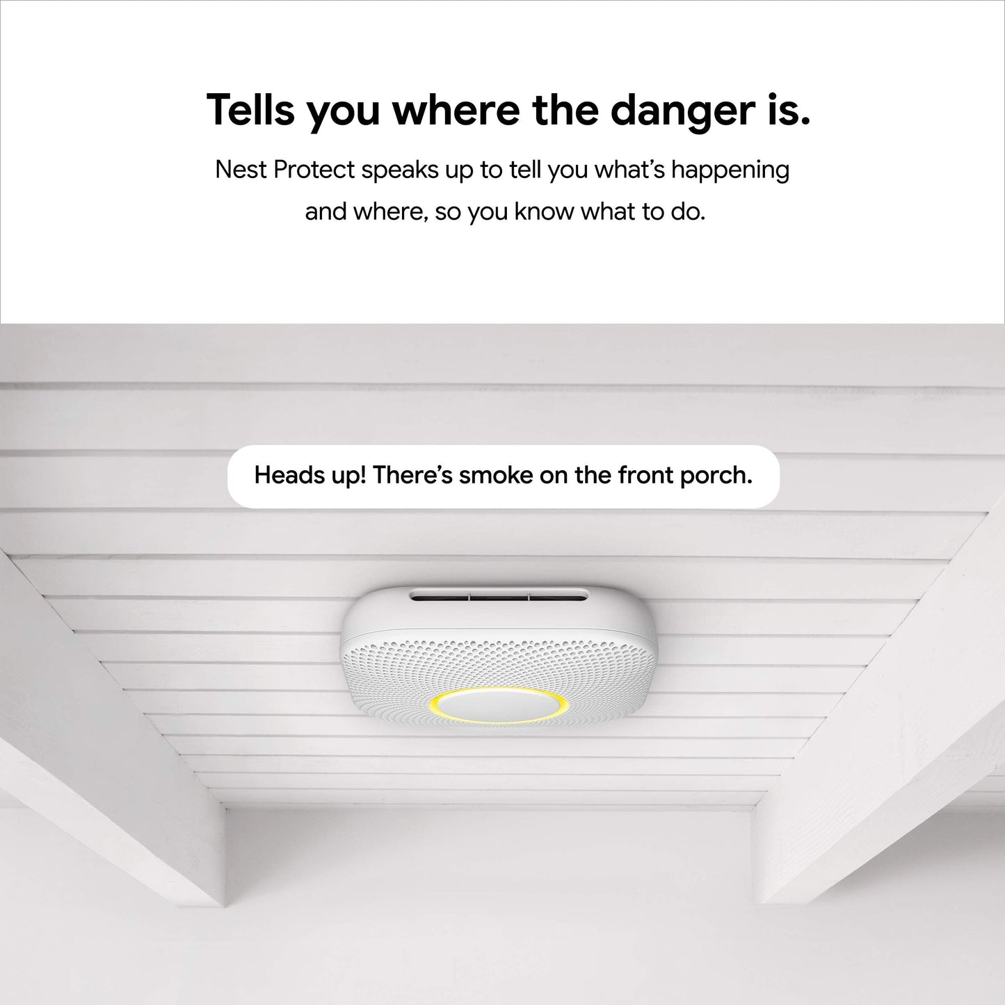 Google S3006WBUS Nest Protect, S3000BWES, 2nd Gen, Battery, 3-Pack Alarm-Smoke Carbon Monoxide Detector, 3, White