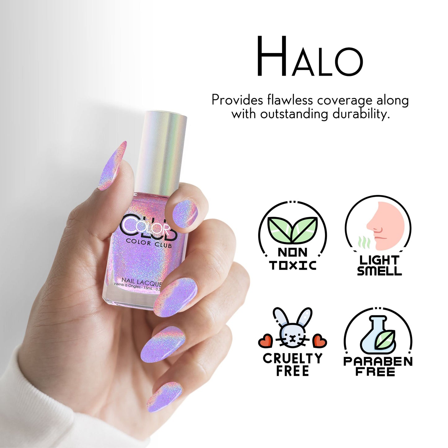 Color Club Halographic Hues Nail Polish, Halo, Graphic, .05 Ounce