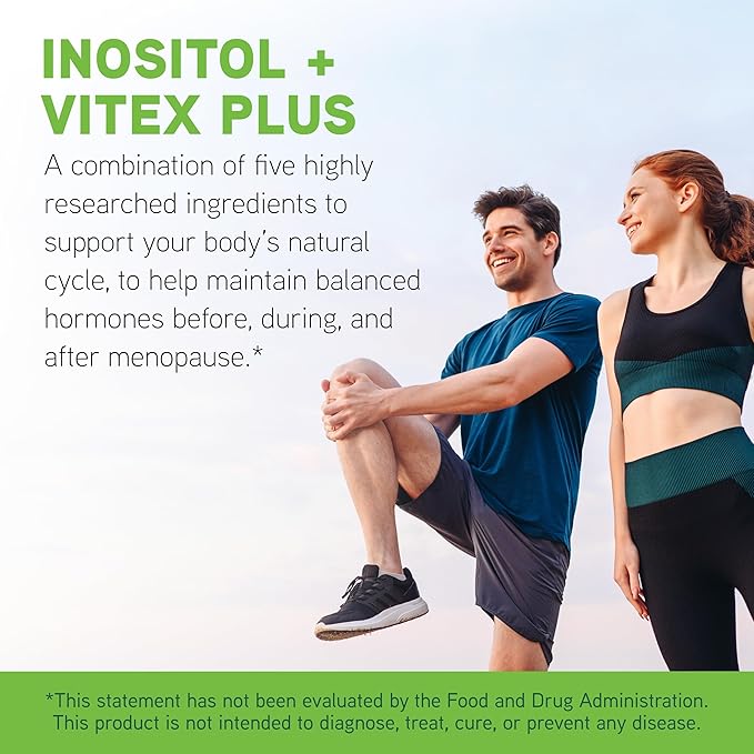 DaVinci Labs - Inositol + Vitex Plus - A Dietary Supplement to Support Hormone Balance and Healthy Ovarian Function - Vegetarian, Gluten Free, Soy Free - 120 Capsules