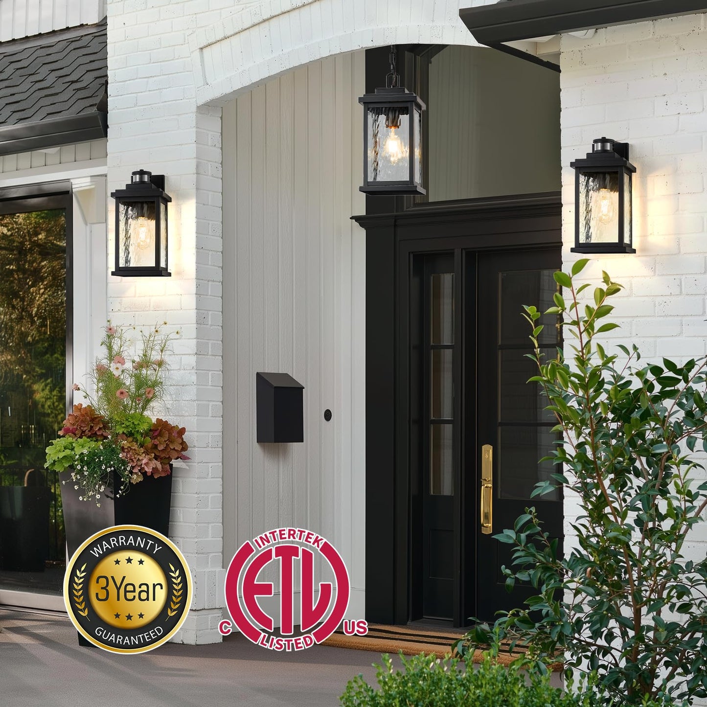 VIANIS Bronze Outdoor Pendant Light Fixture, Large Size, Aluminum, Adjustable Wire, Waterproof, Model V8301M