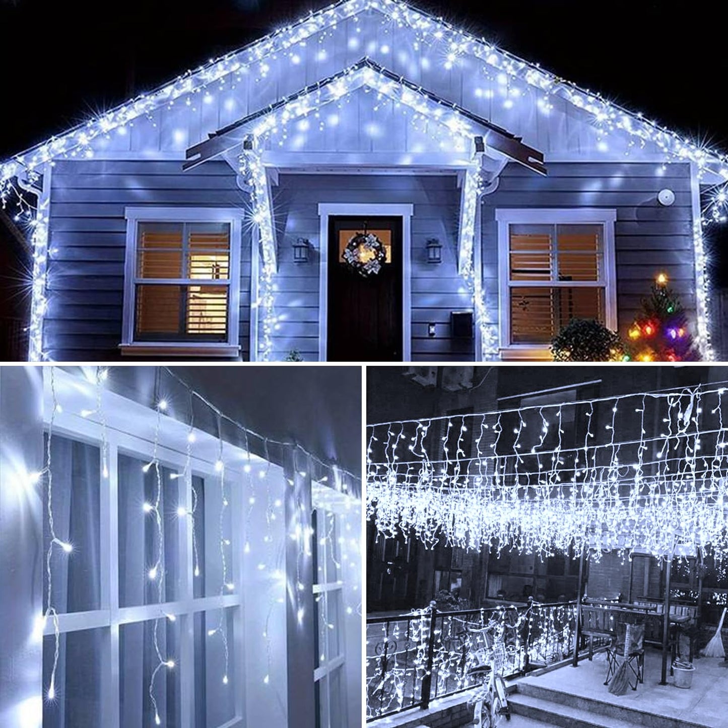 Jeayydsi 52Ft Christmas Lights Outdoor Decorations 480Led Fairy String Light 12 Lighting Modes With Timer Memory Waterproof Christmas Light For Yard Roof Party Holiday Wedding Garden Decor