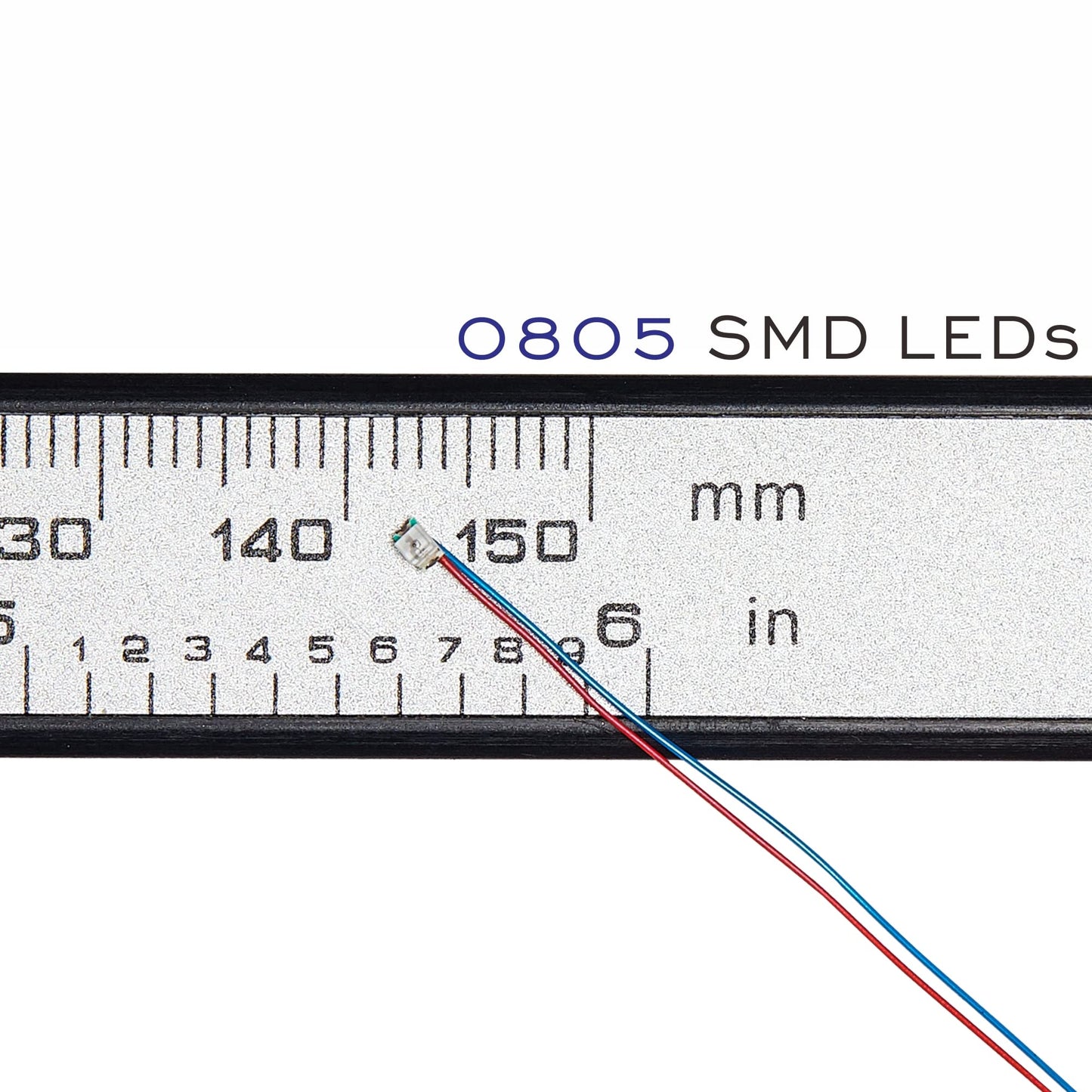 ZZHOB 25PCS Pre-Wired 0805 SMD LEDs, Continuous Blue Light, Copper, 25 Count, Blue
