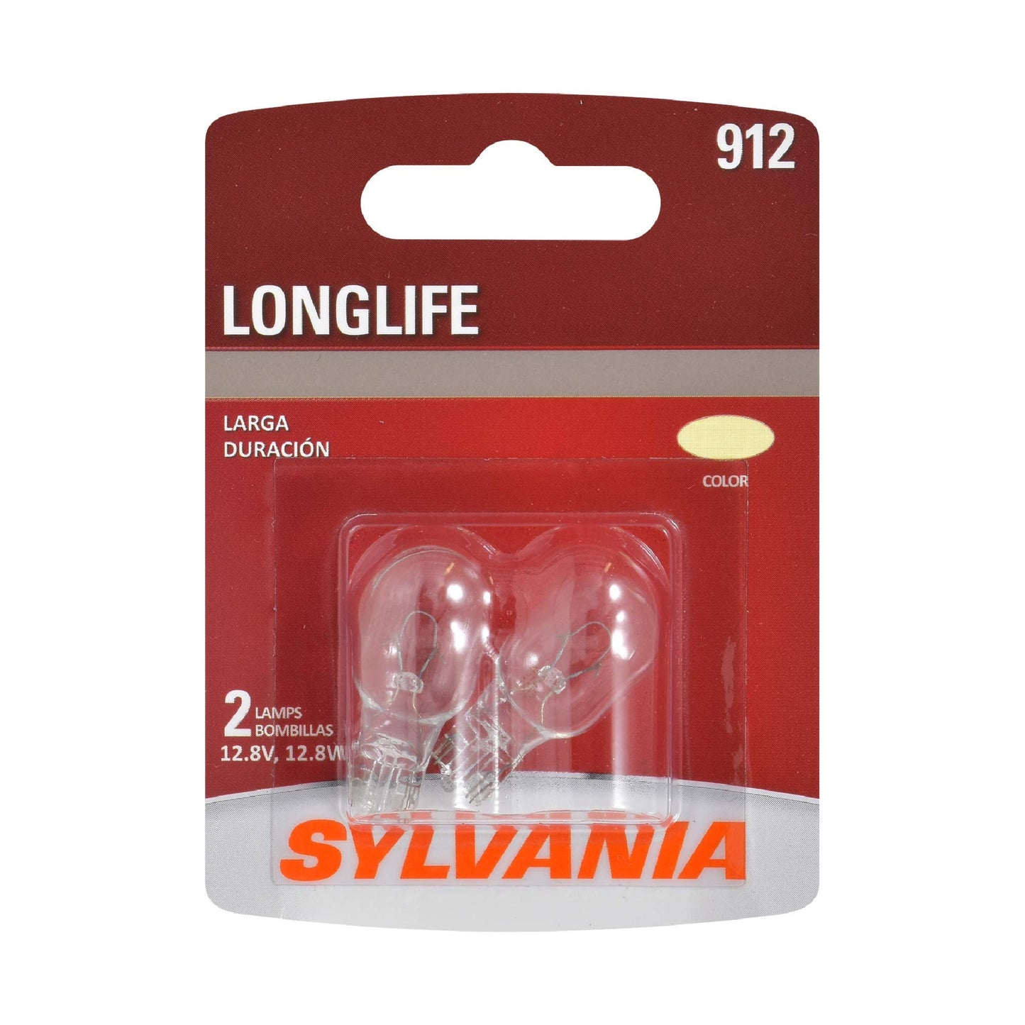 Sylvania 912 Long Life Miniature Bulb - 2 Pack, Model 912Ll.Bp2, Durable Lighting Solution