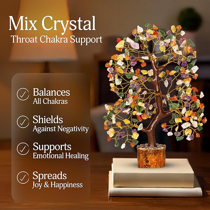 Chakra Tree - Chakra Tree of Life, Healing Crystals, Crystal Tree, Spiritual Gifts for Women Stones, Home Decor Gifts, 7 Chakra Trees of Life
