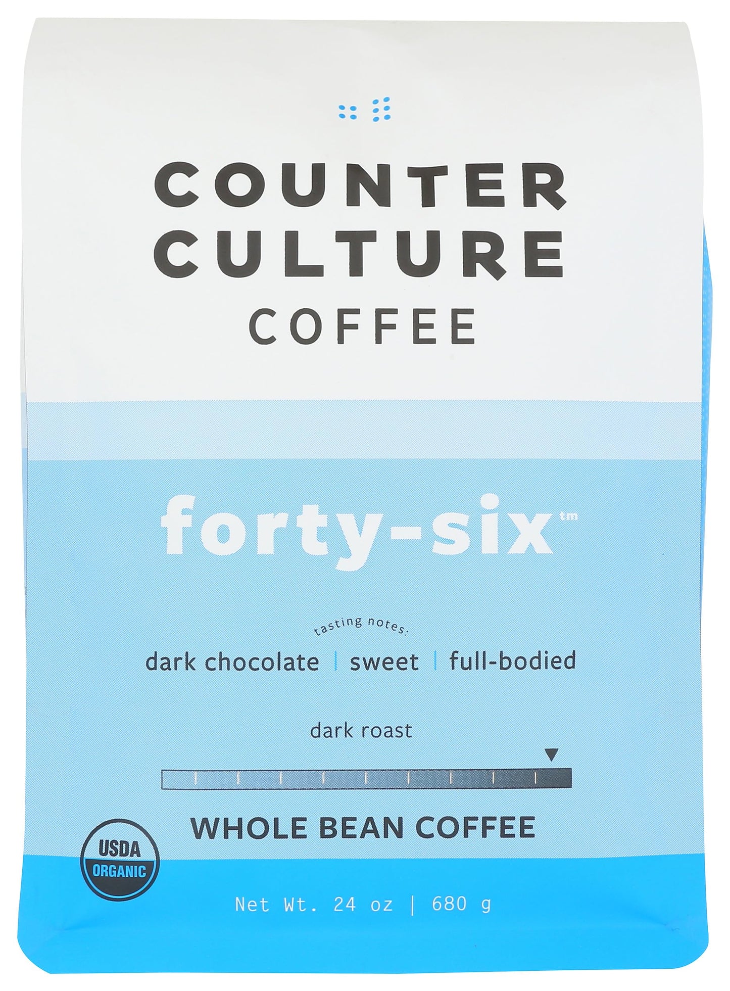 COUNTER CULTURE COFFEE Organic Forty Six Blend Whole Bean Coffee, 24 OZ