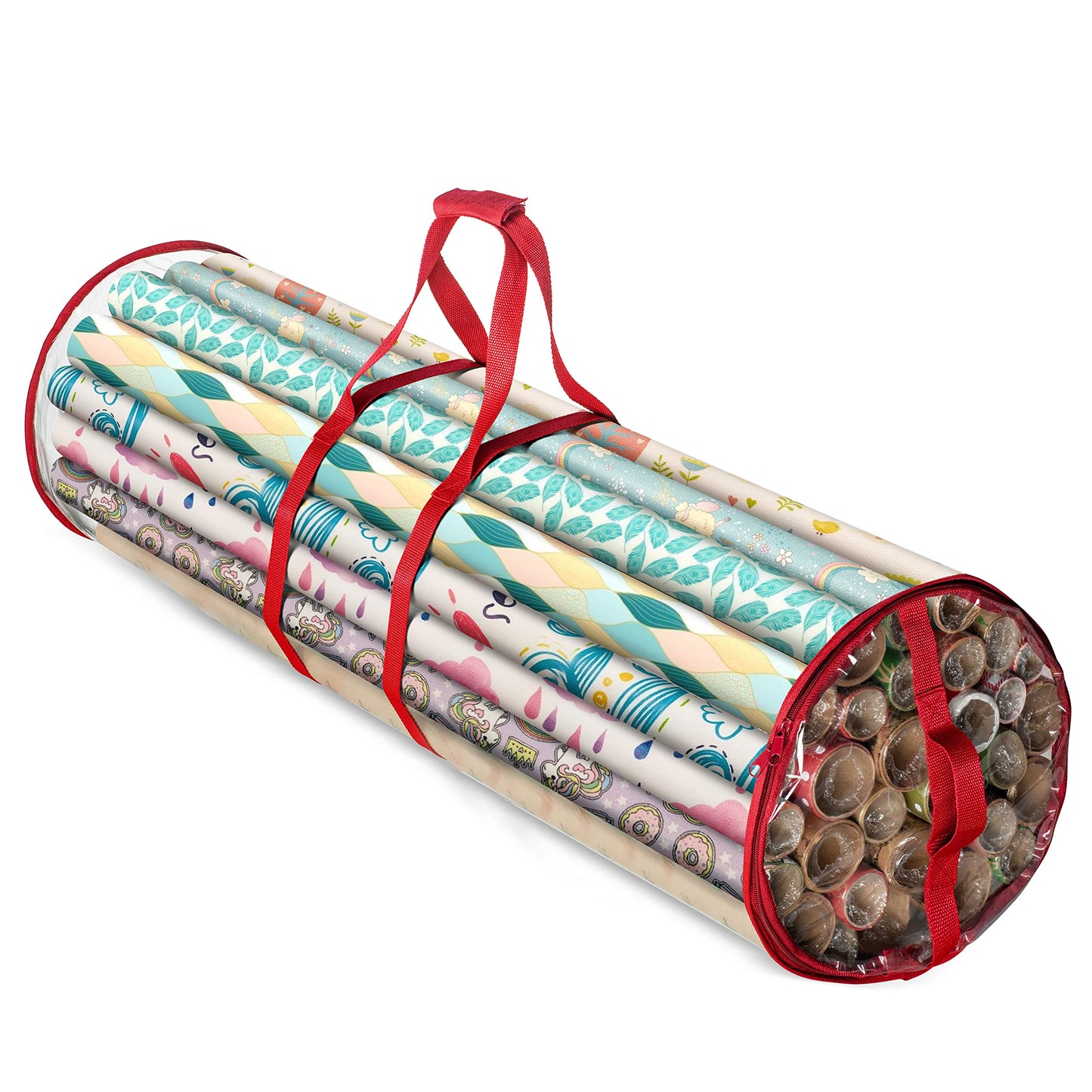 ZOBER Wrapping Paper Storage Containers - 40 Inch Gift Wrapping Organizer Storage - Fits 25 Standard Rolls of Wrapping Paper - Waterproof