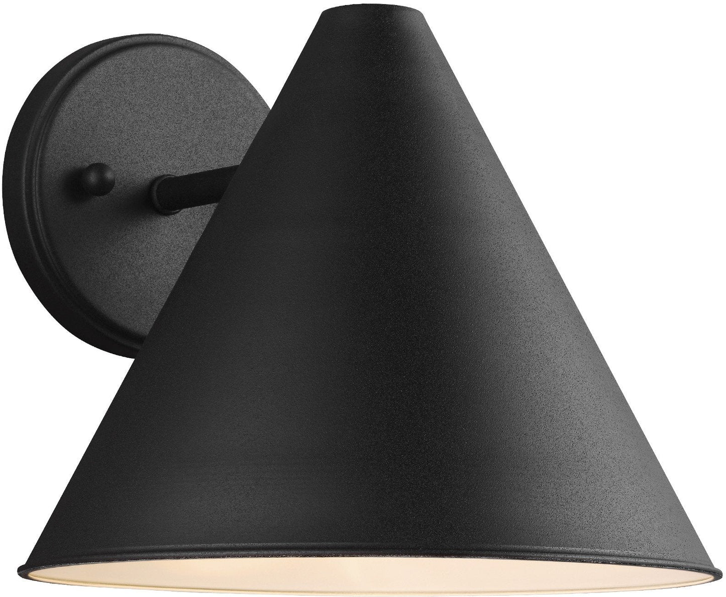 Generation Lighting Crittenden One Outdoor Wall Lantern, Black Finish, Aluminum, Model 8538501-12, One-Light