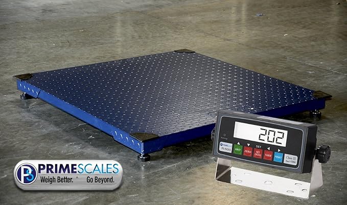 Prime 10000x1lb 60"x 60" Floor Scale with Metal Indicator