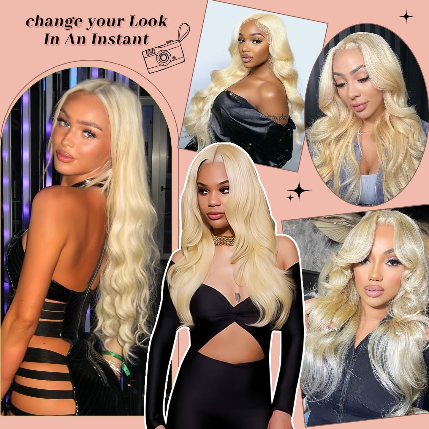 613 Lace Front Wig Human Hair 210 Density Blonde Wig Human Hair 13x6 Body Wave HD Transparent Lace Front Wigs Human Hair Pre Plu