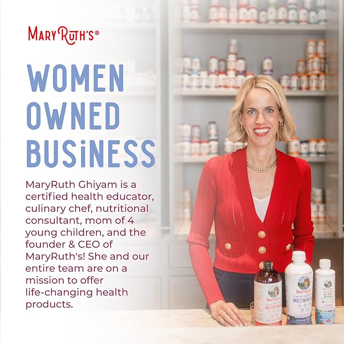 MaryRuth Organics | Liquid Iron Supplement Prenatal & Postnatal for Pregnant & Lactating | Iron Deficiency | Immune Support | Sugar/Gluten Free | Vegan | Non-GMO | 15.22 Fl Oz