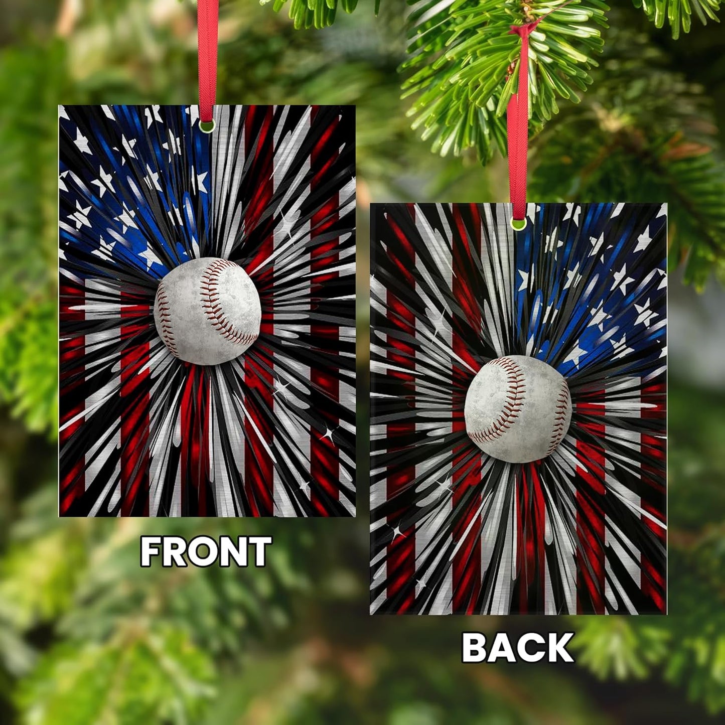 FLAGWIX Baseball Gifts for Men, Women, Christmas Ornaments 2025 - Christmas, Softball Gifts for Men, Women, Sport, Baseball Team - Christmas Decorations Acrylic Ornaments