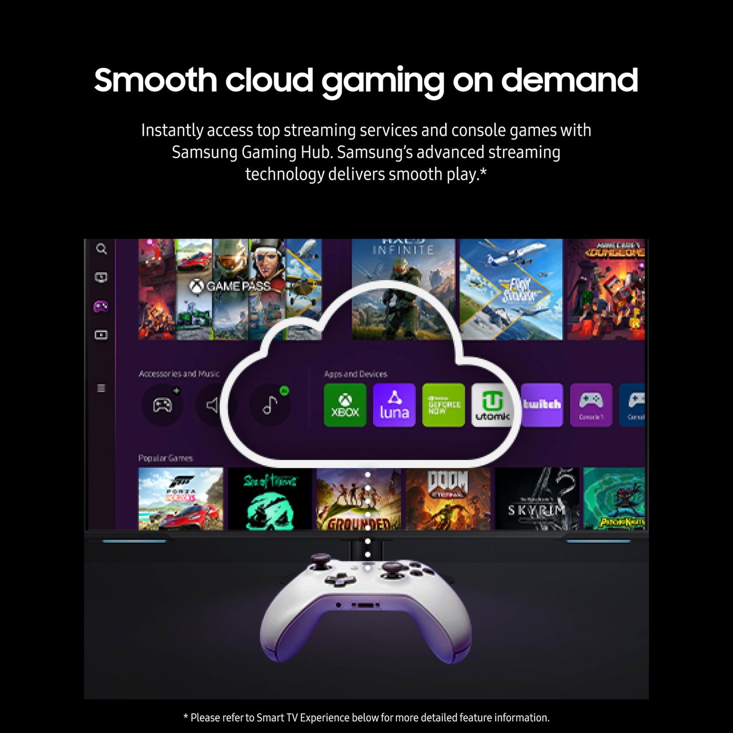 SAMSUNG 43" Odyssey Neo G7 Series 4K UHD Smart Gaming Monitor, 144Hz, 1ms, VESA Display HDR600, Quantum Matrix Technology, AMD FreeSync Premium Pro, LS43CG702NNXZA, Black