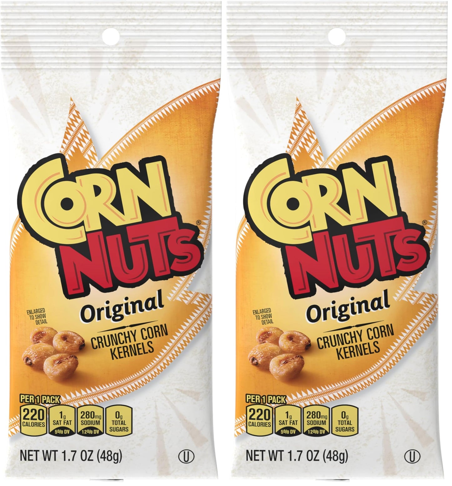CORN NUTS Original Crunchy Corn Kernels Snack, 18 Count(Pack of 2)