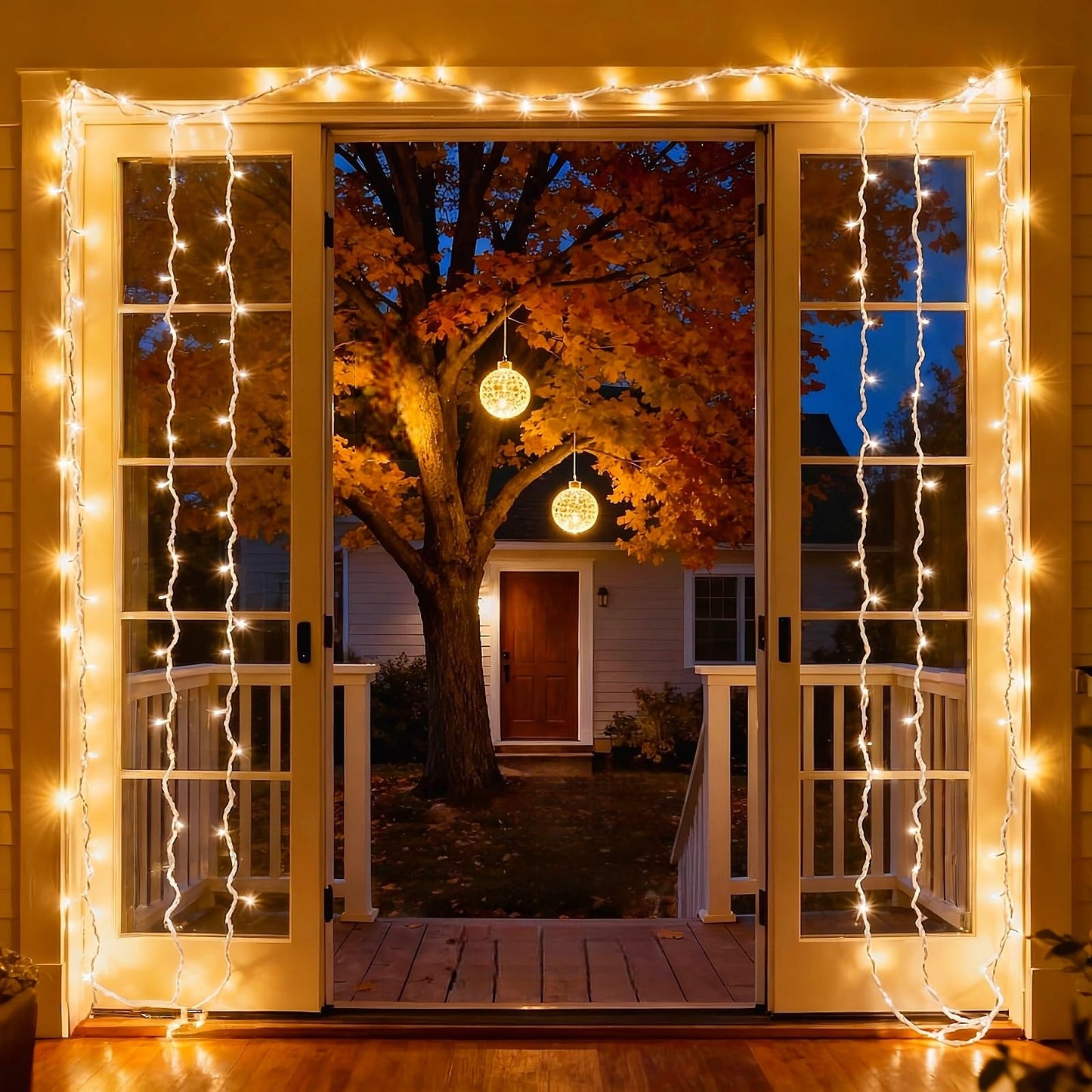 Jinbest 150 Led Warm White String Lights, 50Ft White Wire, Ul Certified, Indoor/Outdoor Fairy Lights