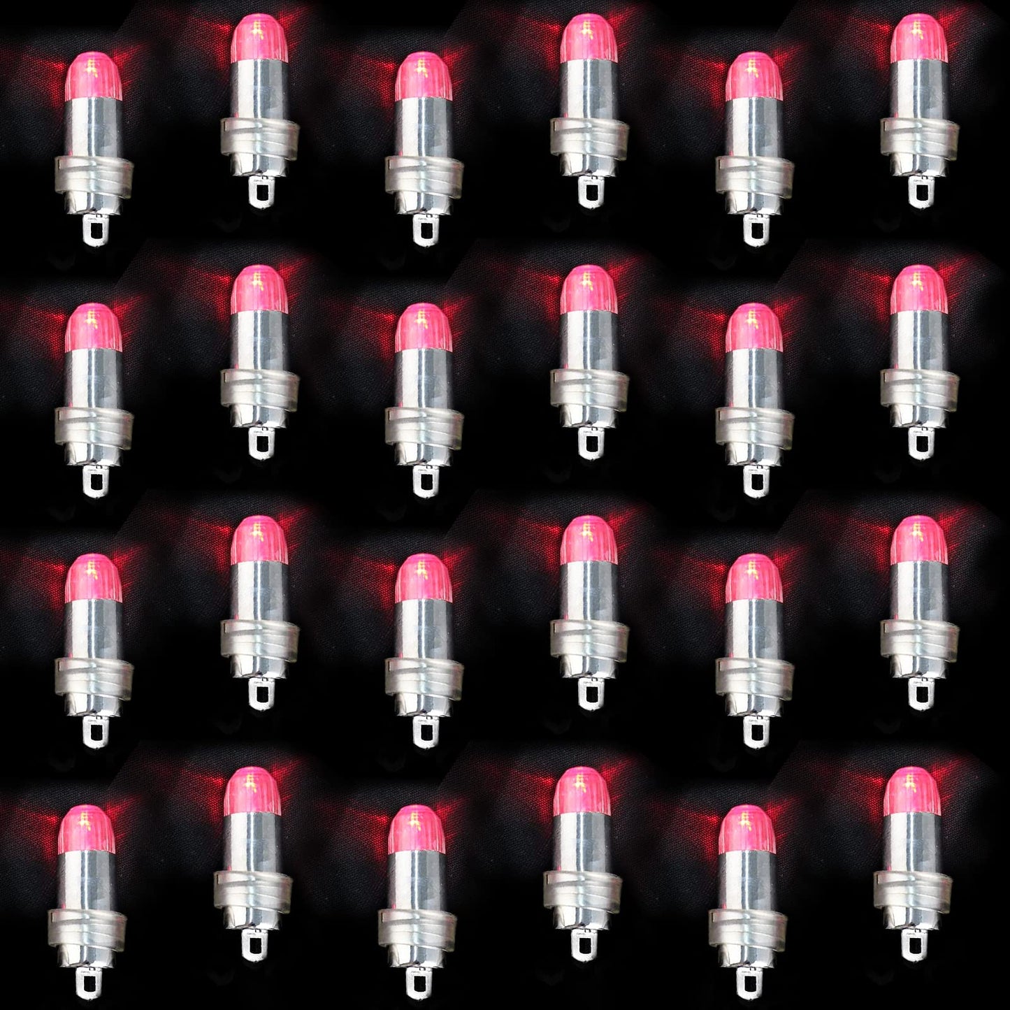 Acmee LED Balloon Light, Non-Blinking, Plastic, Pack of 24, Red, Model GM032R-24